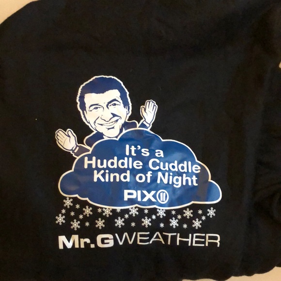WPIX 11 Mr. G Weather "It's a Huddle Cuddle Kind of Night" Fleece Snuggie - Picture 1 of 4
